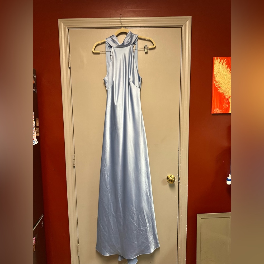 Elegant Blue Sleeveless Dress